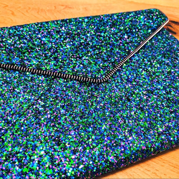 Rebecca Minkoff Mermaid Glitter Leo Clutch NWT - Picture 11 of 16